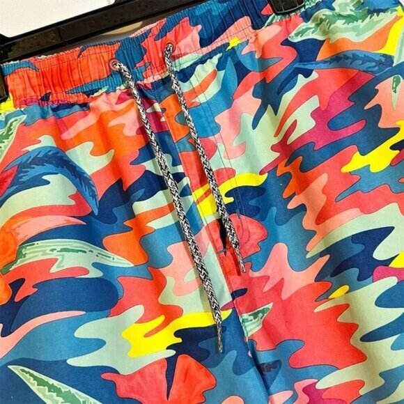 Neff Multicolor Floral Swim Trunks Board Shorts L Hawaiian Beach Tropical - Picture 3 of 5
